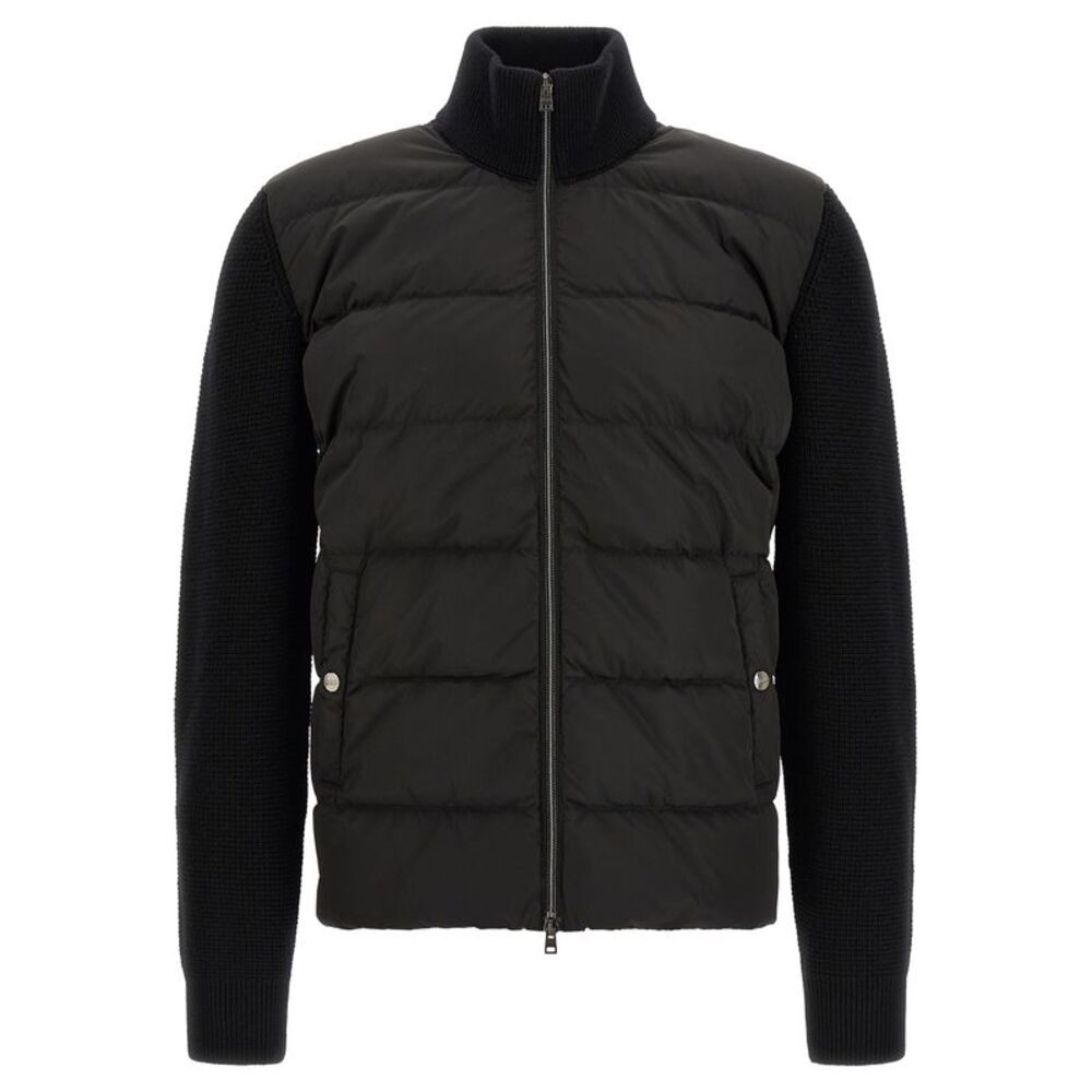 Herno Black Wool Full-Length Men's Jacket